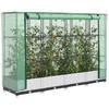 Vidaxl Raised Planter With Greenhouse, Rattan Look, 160X40X123 Cm