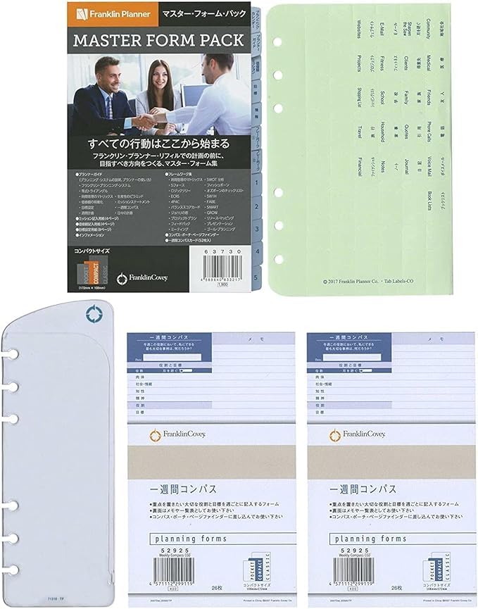 Franklin Planner Refill Kit, Weekly Spread, 2025, January Start, 12-Month Edition, Compact Size, 86355