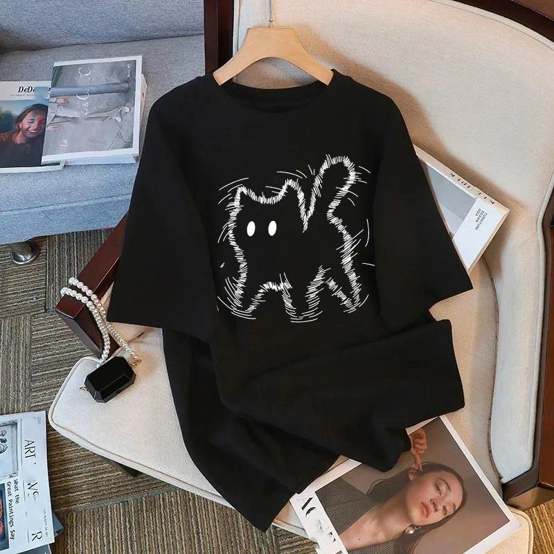 Summer Kids Adult Fashion Print Short Sleeve T-Shirt Outdoor Casual O-Neck Oversized Women's Tees Top Girl Clothing