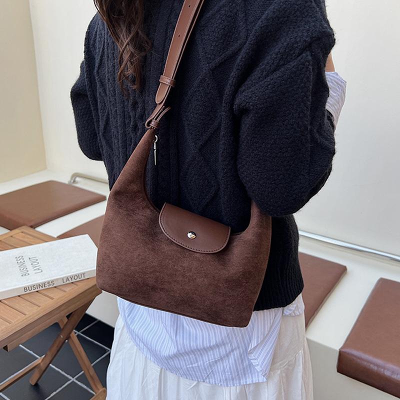 Yogodlns Fashion Women Nubuck PU Leather Handbags High Quality Ladies Small Shoulder Hobo Bags Casual Crossbody Bags for Daily Use