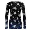 Women's  Slim Bottom T-shirt Fashion Casual Gradient Printing Round Neck Pullover Long Sleeve Top