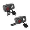 Quick Charge 18W Car Dual USB Charger QC3.0 Waterproof with Voltmeter Thermometer for 12V/24V Motorcycle ATV Boat Marine