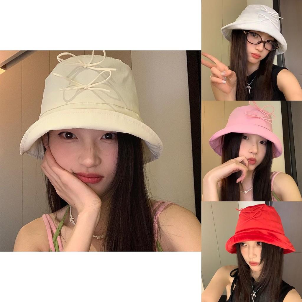 Trendy 2024 New Summer Bowknot Fisherman Hat For Women Lightweight And Uv Shielding