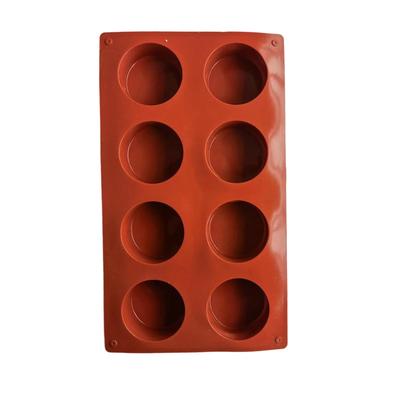 Moule à gâteau rond à 8 trous Silicone Moule à chocolat Plateau Fait maison DIY