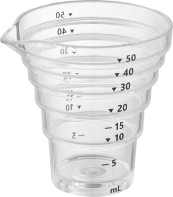 Yamazaki Magnetic Tiered Measuring Tower Dishwasher Floating with Measurement 10360 Cup, 50mL, White, W6.2×D5.6×H6cm, Series, Safe, Storage,