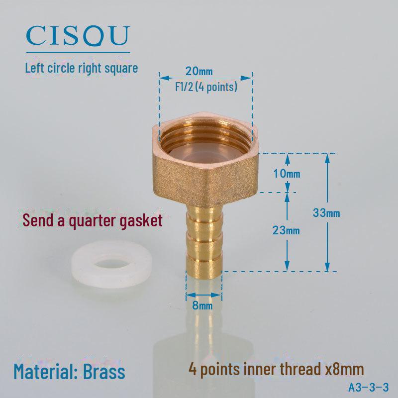

Латунний 4-точковий з’єднувач для газового шланга з внутрішньою та зовнішньою різьбою, зелений перехідник Pagoda для труб 8, 10, 12 мм 4 points inner thread x8mm