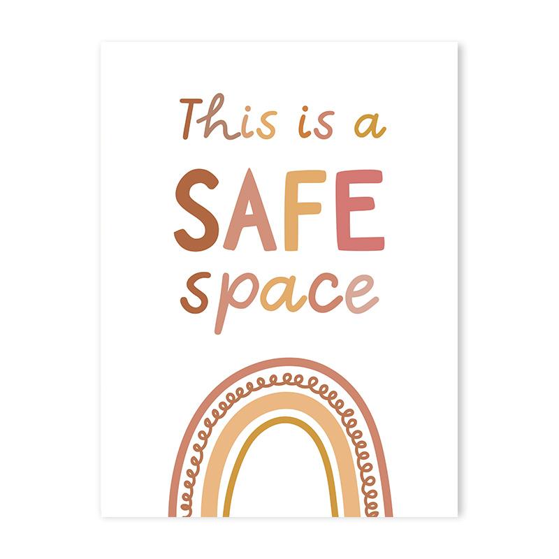 Bunte Psychische Gesundheit Leinwanddruck Poster Böhmisches Inspirierendes Poster Dekoration Klassenzimmer Büro Kinderzimmer Wandkunst Dekor