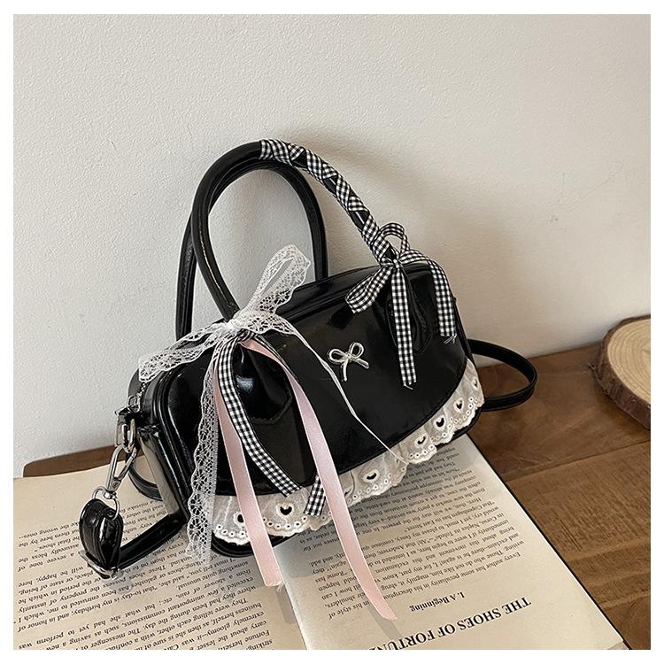 Simple Hand-carried Bowling Bag Women's 2025 New Fashion Shoulder Bag Casual Messenger Bag