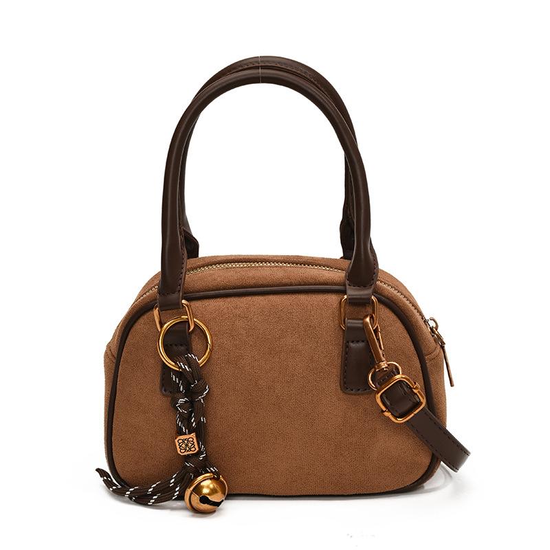 

2025 Новый Дизайн Винтажная Нишевая Портативная Сумка для Боулинга Maillard Женская Универсальная Сумка-Мессенджер для Поездок на Работу