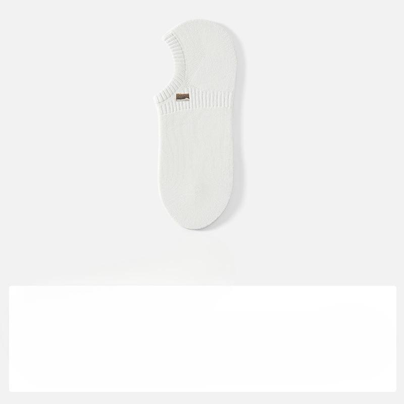 Cotton Socks: Men's Pure Cotton Boat Socks, Suitable for Spring and Summer, Odor-resistant, Anti-slip, No Heel Separation, All-cotton Invisible Socks.