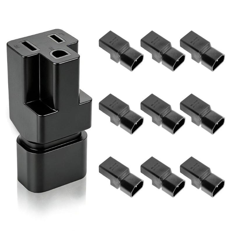 Upgrades IEC320 C14 Male to NEMA 5 15R Female Power Cord Adapters Tool Easy Installation for Data Center Equipment