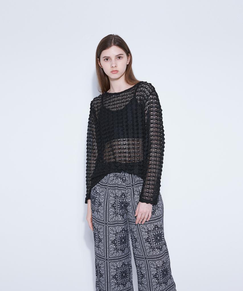 WEDNESDAY DELIGHT Wave Knit_Black