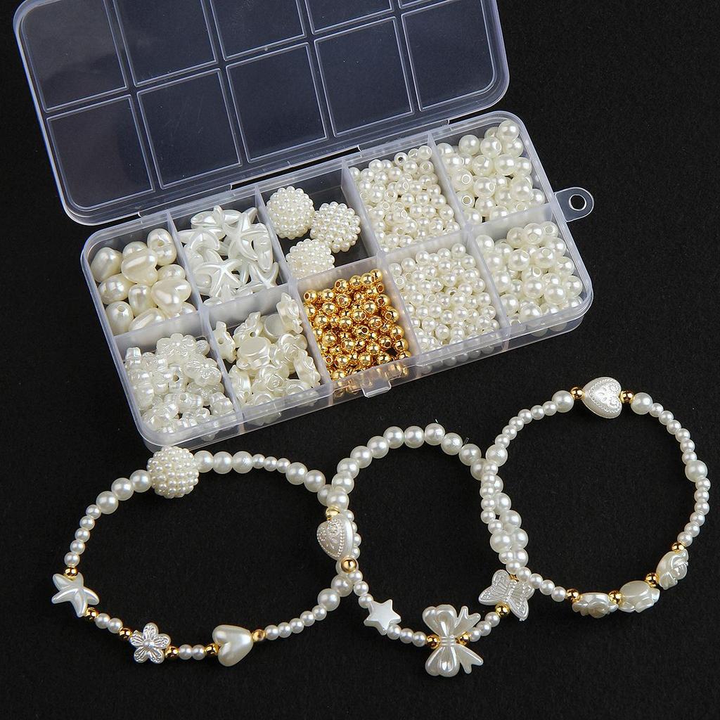 Temu Pearl Beaded Bag & DIY Jewelry Kit (Handmade)