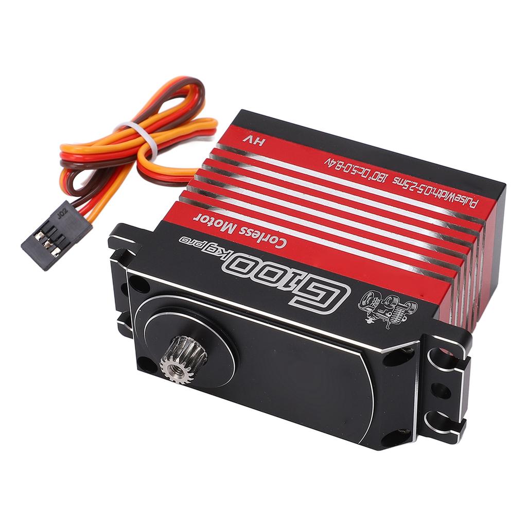 Servo Motor G100 Pro 100KG Metal Steering Arm Torque Digital Model Steering Gear for 1:5 1:6 RC Car Robot Boat