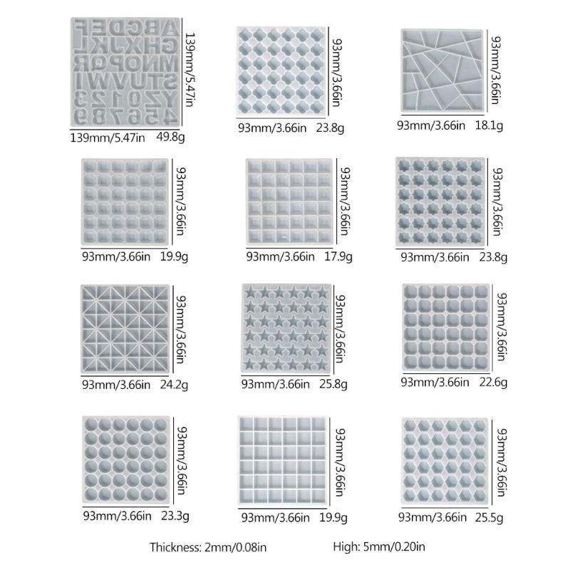 Harzschalenform, Untersetzer-Silikonform, Zahlen-Buchstaben-Epoxidform für Harzguss, Heimdekoration, Schmuck-Gießform