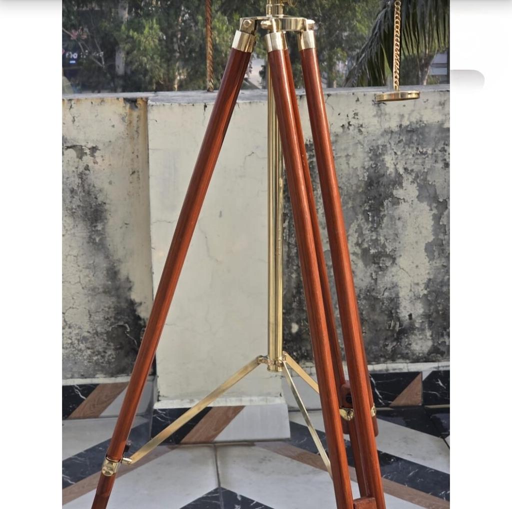 Luxury Vintage Brass Telescope with Wooden Tripod Nautical Home Decor Explorer Gift Office & Library Display
