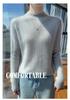 Women's 100% Wool Half-High Collar Cable Knit Pullover Sweater