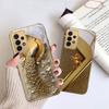 Golden horse sculpture For Samsung A 01 52S A04 A05S A10 A12 A13 22 23 24 36 42 M02 Note 10 20Ultra 8 9 Golden glass phone case