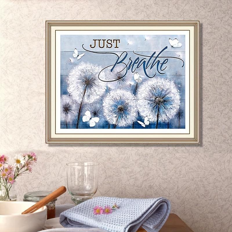 5D Diy Diamond Painting Blue Dandelion Cross Stitch Set Full Diamond Embroidery Mosaic Art Picture of Rhinestones Decor Gift