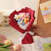 Day Valentines Knitted Flower Bundle Woolen Flower Decorative Ornament Gift
