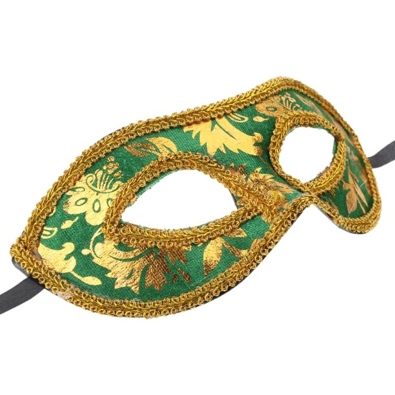 Male Half Face Mask Men Masquerade Mask Vintage-Venetian Mask Lightweight Party Mask for Costume Carnival Theme Parties