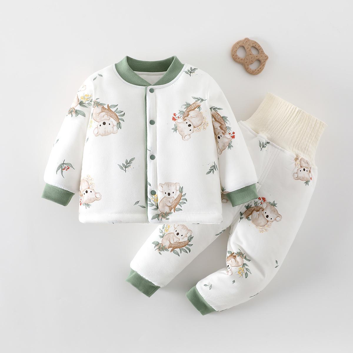 

Versatile Baby Cotton Two-Piece Set: Cozy Autumn/Winter Wear Size 110