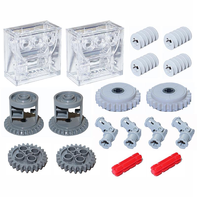 MOC Bricks Technical Accessories Bulk Multiple Sizes Gear Cross Axles Set Compatible All Brands Building Blocks Educational Toys