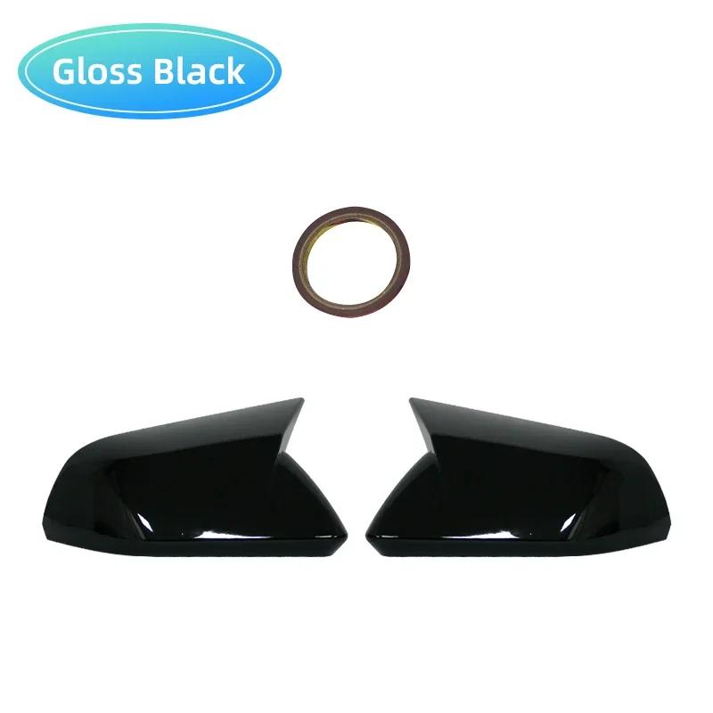 

1 Pair Glossy Black Carbon Fiber Color Rearview Side Mirror Cover Caps for Ford Mustang 2015-2025 Auto Exterior Accessories