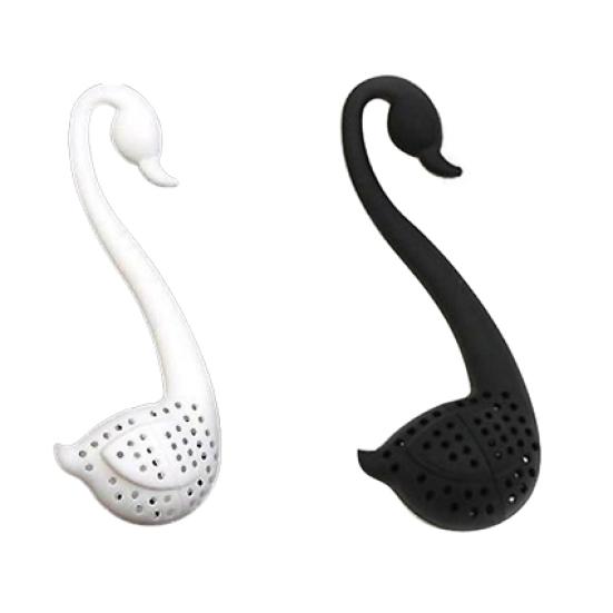 1Pc Lose Tee-ei Sieb Kreative Schwan Form Herbal Spice Filter Diffusor