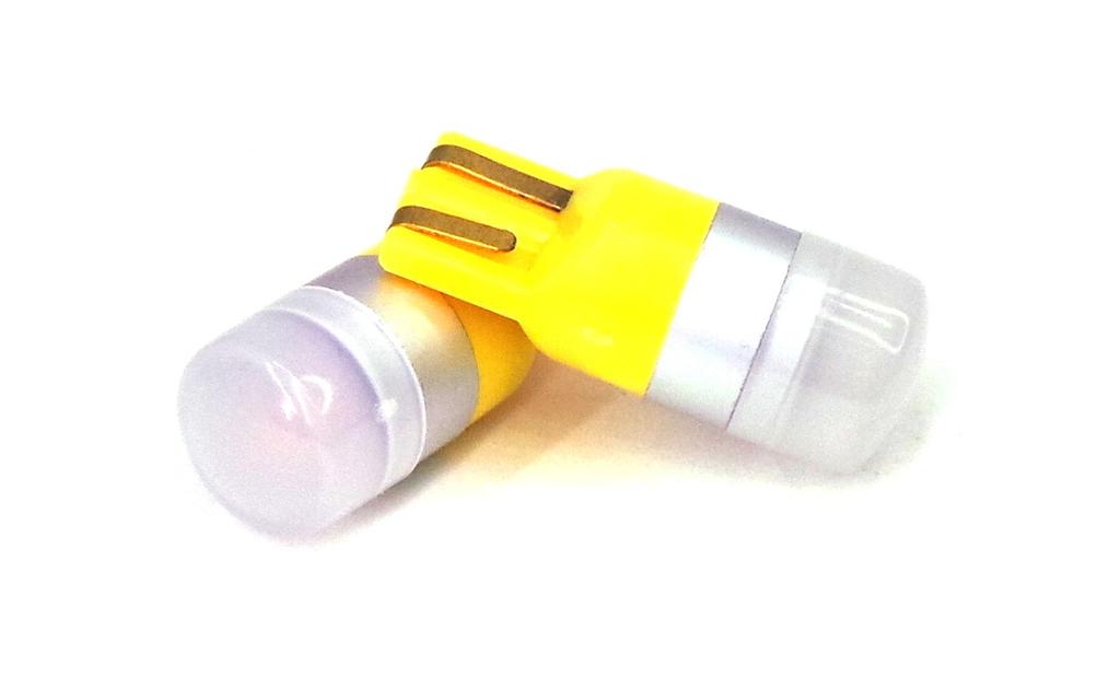 6 Pcs LED Bulb T10, W5W 12V CANBUS 190lm Yellow Off-Road