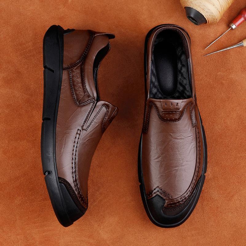 Genuine Leather Mens Casual Shoes Luxury Brand Casual Slip on Formal Loafers Simple Moccasins Top Quality Male Driving Footwear
