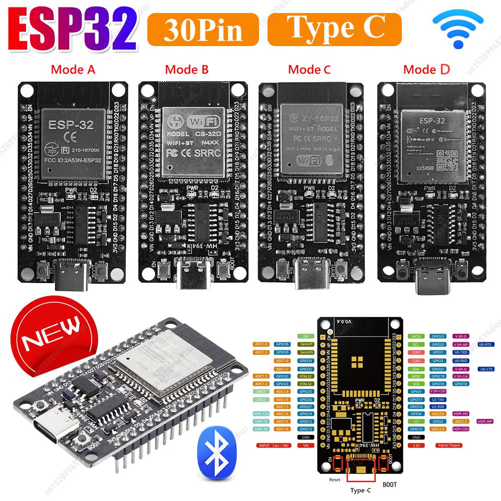 Placă de dezvoltare ESP32 30 pini USB TYPE-C Modul wireless WiFi Bluetooth Consum ultra-redus de energie Dual Core pentru casă inteligentă