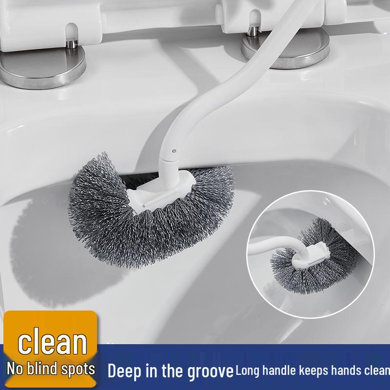 Japanese-Style Non-Slip Long Handle Toilet Brush, Wall-Mounted for Bathroom Corner Cleaning