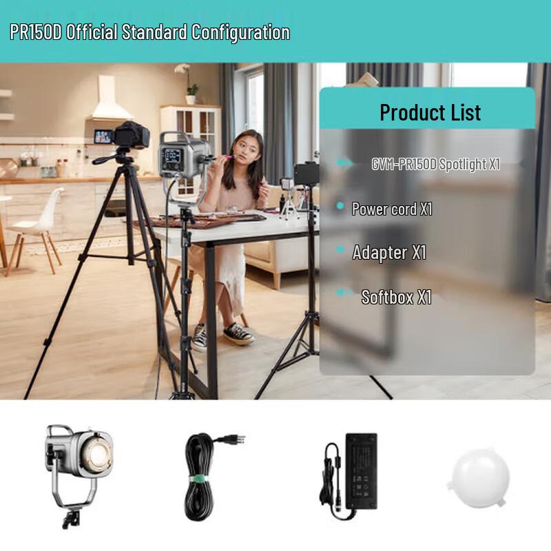 GVM PR150D 150W Professional LED Video Light Kit