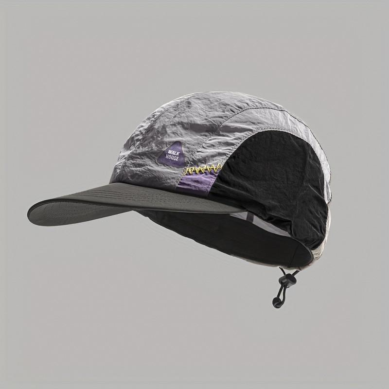 Casual Sports Baseball Hat With Curved Brim And Color Block Design For Outdoor Activities