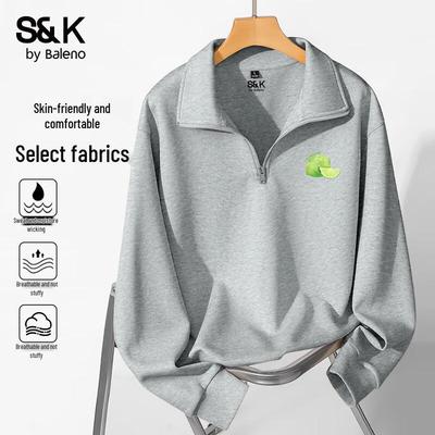 Baleno Men's S&K Series Stand Collar Loose Knit Sweatshirt