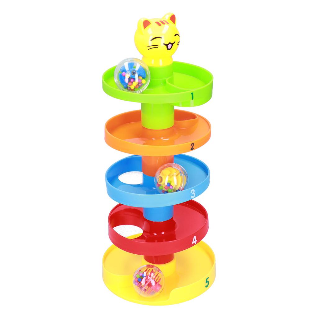 5 Layer Ball Drop Roll Swirling Tower Toy Educational Roll Activity Toy Toddler Ball Ramp ToyRoll