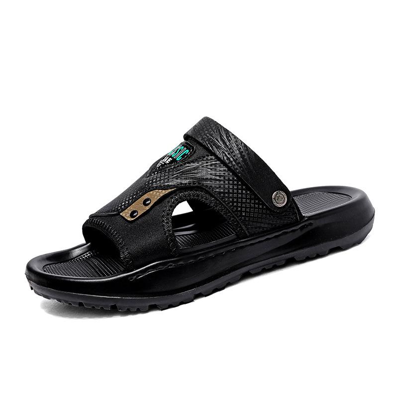 Sandals Men's New Summer Breathable Beach Shoes One Shoe Two Wear Men's Thick-soled Cool Slippers Casual Trendy Slippers
