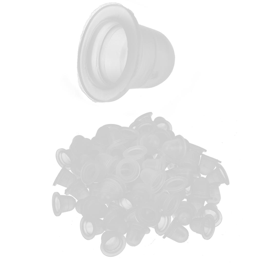 100pcs Disposable Tattoo Ink Cups Silicone Microblading Pigment Caps for Permanent Makeup