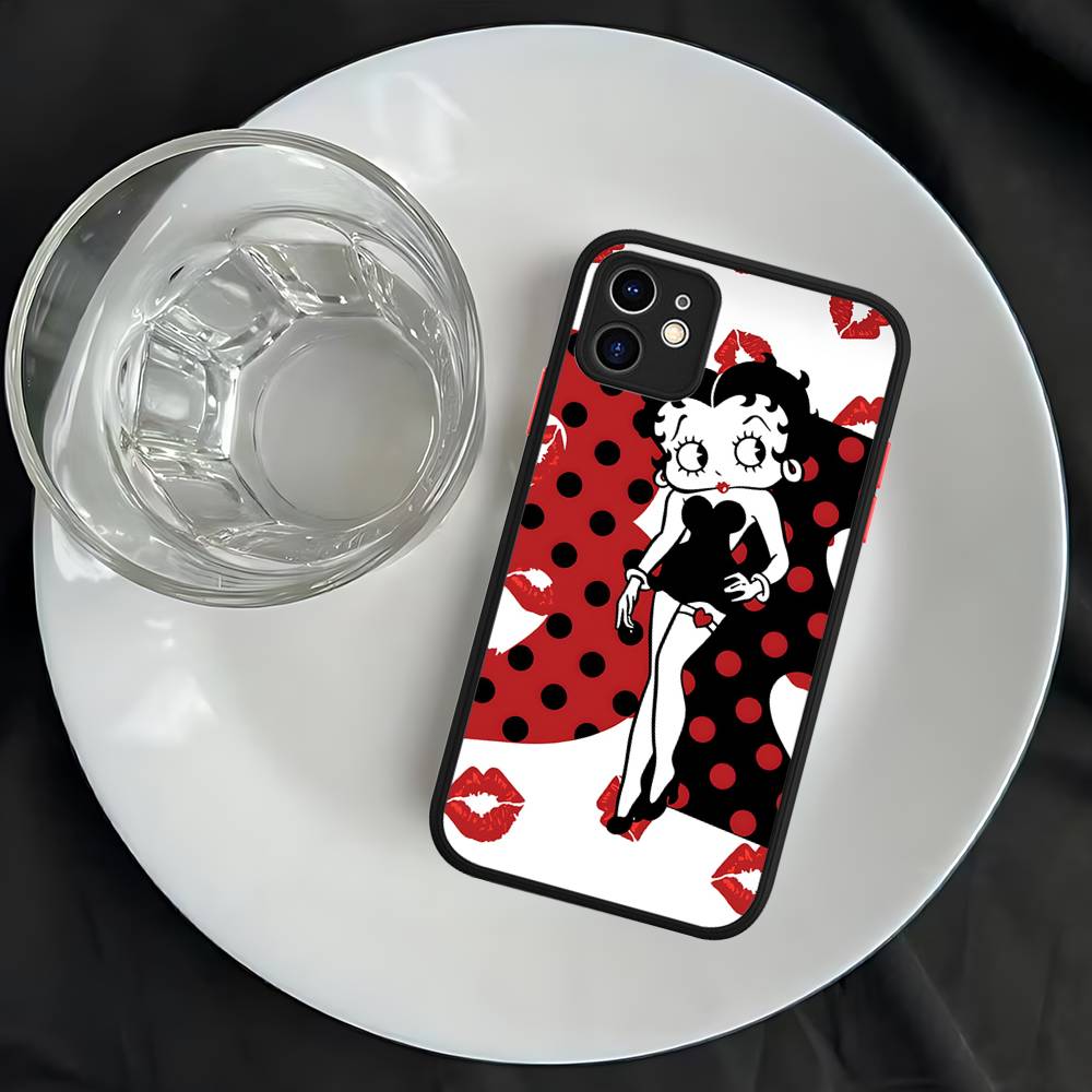 B-Bettys Boops Phone Case For IPhone 16 15 14 Plus 15 13 12 11 Pro Max X XS MAX Matte Cover