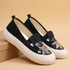 Sommer Neue Ländlicher Stil Damen Schuhe Bestickte Stoffschuhe Einschlupf Leinwand Student Vielseitig Atmungsaktiv Fischer Schuhe