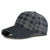 Frühlings-Karomuster Denim Baseballkappe