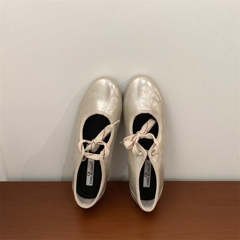 Fashion Bailamos 2025 Women Flats Lace Up Ladies Square Toe Flat Heel Sandals Spring Loafers Shoes Casual Oxford Shoes Female Flat Shoes