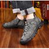 Winter Outdoor Cold-proof Walking Trainers Genuine Leather Snow Boots Men Anti-skid Thick Wool Booties Male Non-slip Warm Shoes