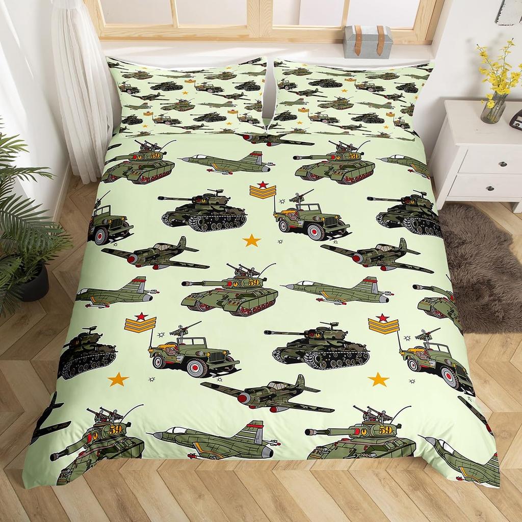 Tank Duvet Cover Set For Teens Adults Queen Quilt Covers Lightweight Down Bedroom Decor 2 Pillowcases 1 Duvet Cover No Comforter