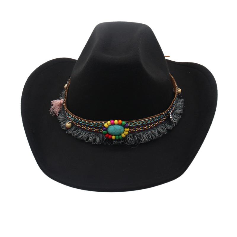 New Men'S And Women'S High-End Top Hats, Ethnic British Style, Tibetan Cowboy Hats Wholesale