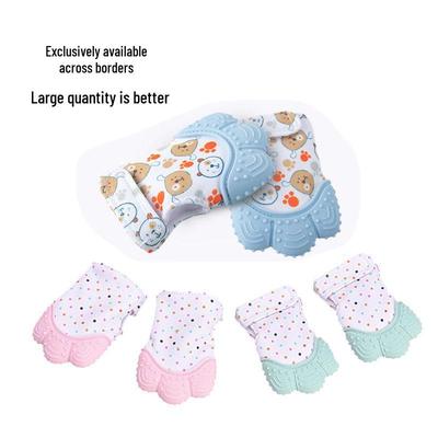 Silicone Sounding Teether Gloves for Babies - Soothing & Anti-Bite Toy