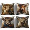 Scottish farm dairy cow pattern printing pillow cover Short plush Suitable living rooms bedrooms sofas throw cushion cover