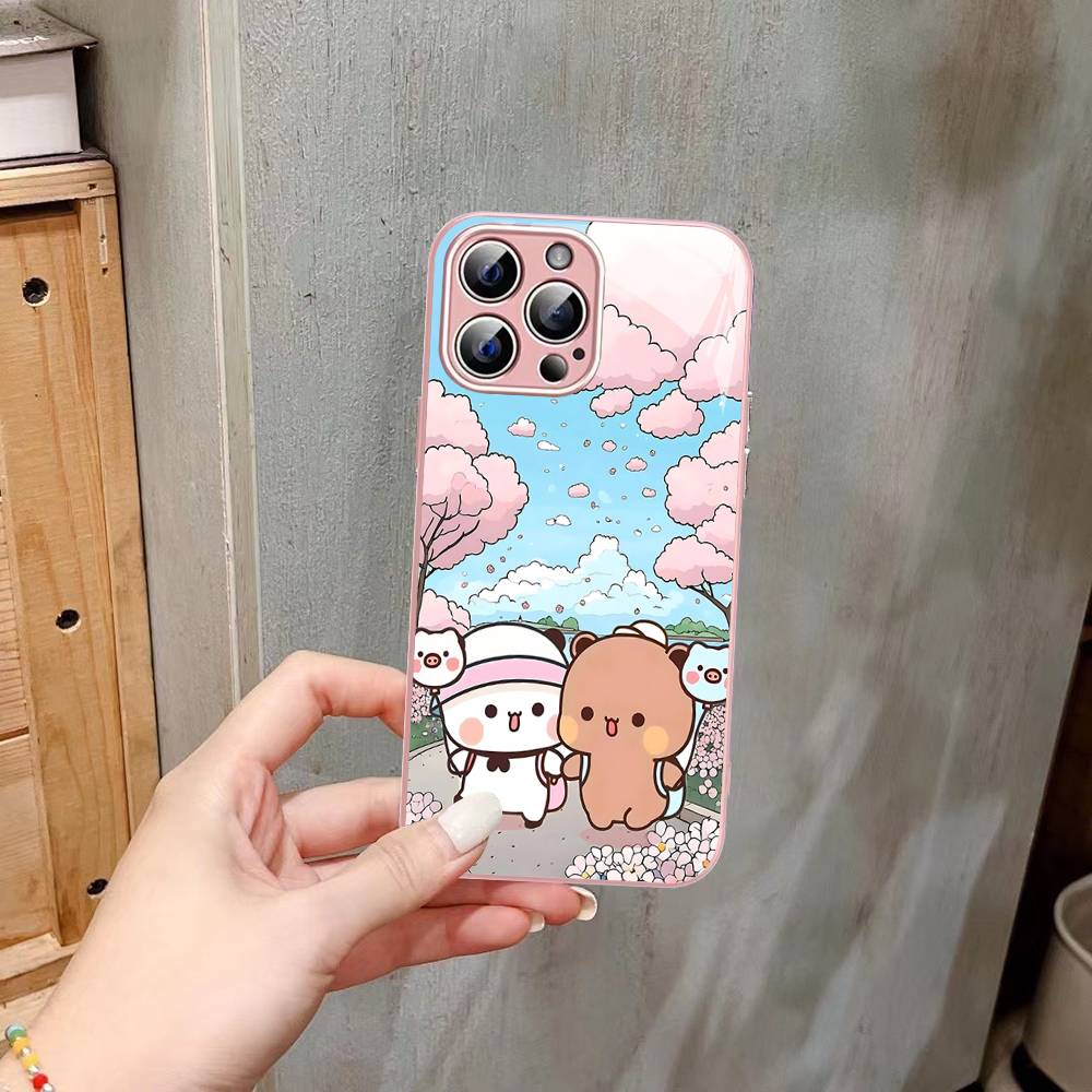 Cute Bubu Dudu Tempered Glass For Iphone 14 13 12 11 Pro Mini XS MAX 14Plus X XS XR Cover
