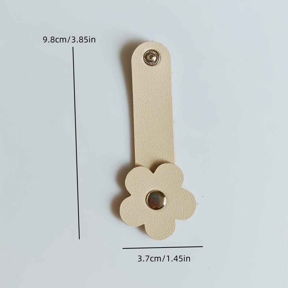 1pc-Flower-Shaped Cable Ties, Data & Earphone Cord Organizer Clips, Scarf&Tablecloth Decor, Mixed Color, Non-Washable